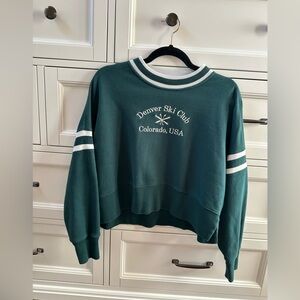 Green Cropped Sweater